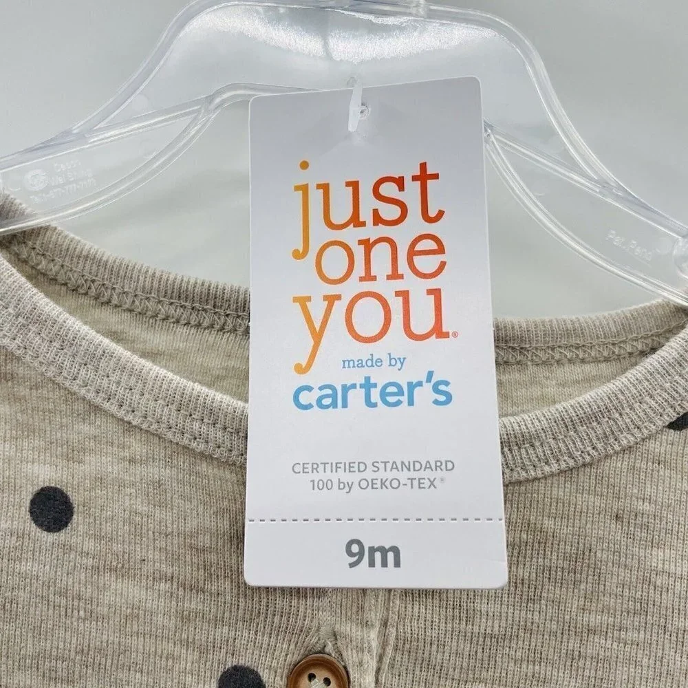 Carter's Just‎ One You Baby Girls 9M 3pc Top & Bottom Set with Headband Tan 553